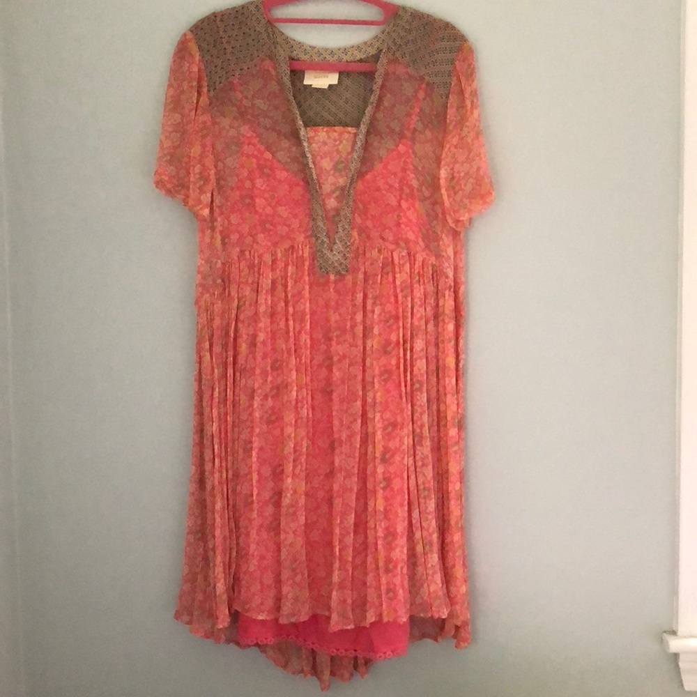 Anthropologie Morning Glory swing dress